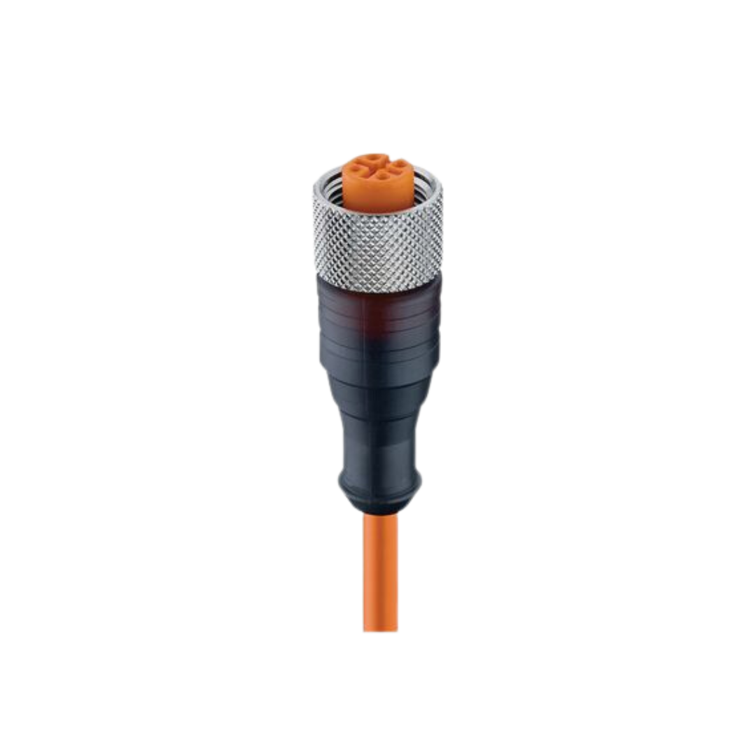 M12 A-coded female Trans body PUR Orange 3wire